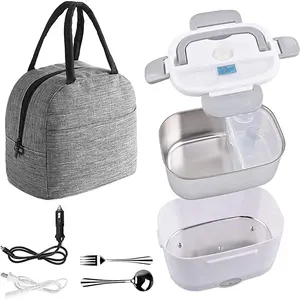 1.5L Food Warmer Electric Lunch Box 3 in 1 Food Heater Portable Electric Lunch Boxes with Insulation Bag for Car Truck Office