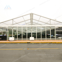 Tente d'événement de serre de véranda de toit en PVC transparent de luxe élégant avec cadre en aluminium pour l'extérieur mariage et autres événements