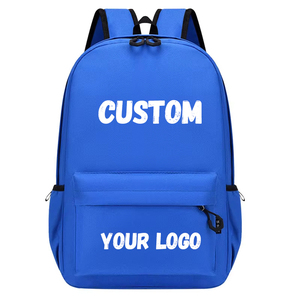 Promotion Custom Logo Printed Teens School Bags Sky Blue School Bags Backpack Kids School Back Bag