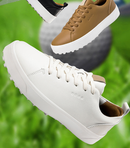 Chaussures de golf pour hommes en cuir véritable, à lacets, décontractées, imperméables, avec semelle intermédiaire en EVA, pour le parcours et la marche - Product Image 5