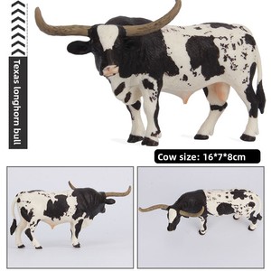 Modèle d'animal réaliste en PVC solide, ensemble de jouets d'animaux de ferme multi-styles, figurines de bovins, buffles, bison, décoration rustique pour la maison - Product Image 4