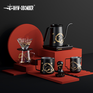 Cafetière italienne professionnelle MHW-3BOMBER, édition limitée Année du Serpent, avec réservoir à lait en métal moderne et motif floral Bomber - Product Image 6