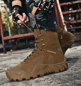 DFA1206 AS33-4 Camouflage noir kaki alpiniste <span class=keywords><strong>camping</strong></span> terrain chasse aventure en plein air Trekking chaussures respirant <span class=keywords><strong>Midi</strong></span> Jungl - Product Image 4