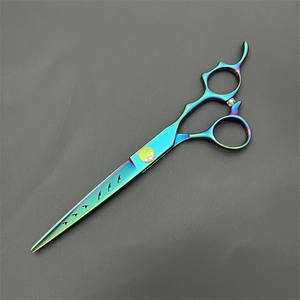 Tijeras de peluquería para mascotas K7 de 7 pulgadas, hoja recta de acero inoxidable para cortar el pelo de perros, tijeras de belleza premium - Product Image 4