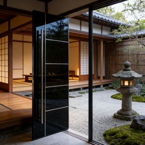 Porte d'Ingresso Pivotanti per Case Moderne, Porta Esterna <span class=keywords><strong>su</strong></span> <span class=keywords><strong>Misura</strong></span>, Porta d'Entrata di Lusso in Alluminio con Sicurezza - Product Image 3