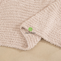 Magic Green Cloud wie Zero Defect Fluffy Big Winter Polyester Streifen Gemütliche Ultra Soft Micro Feather Fiber Knit Throw Blanket