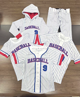 Celana Baseball Custom Panjang Penuh Celana Baseball Knickers Pin Striped dengan Ritsleting dan Kantong Celana Softball Tim Klub OEM