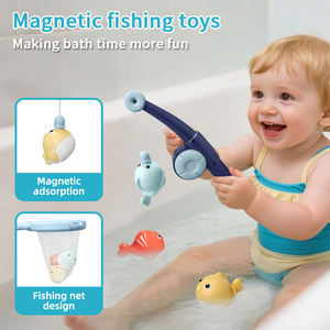 Baignoire <span class=keywords><strong>de</strong></span> pataugeoire personnalisée enfant en bas âge eau douche jouet aimant <span class=keywords><strong>jeu</strong></span> <span class=keywords><strong>de</strong></span> pêche bébé jouet <span class=keywords><strong>de</strong></span> <span class=keywords><strong>bain</strong></span> avec 1 canne à pêche et 1 <span class=keywords><strong>filet</strong></span> pour enfant - Product Image 4