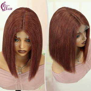 Fh Trực Tiếp Bán Buôn #35 Màu Sắc Tốt Khối Lượng 2x6 <span class=keywords><strong>Bob</strong></span> Tóc Giả Ren Trong Suốt Tóc Con Người Tóc Giả Ren Phía Trước Tóc Giả - Product Image 1