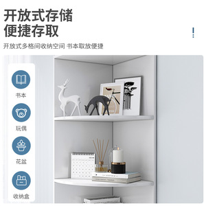 Mueble Esquinero Yijiada de 80 cm de Alto, Estante de Almacenamiento con 3 Cajones, Ahorro de Espacio, Mueble Auxiliar para Sala de Estar o Dormitorio, Diseño Moderno Escandinavo - Product Image 4