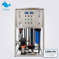 Système de filtration d'eau par osmose inverse industrielle 1TPH, en acier inoxydable, pour la purification de l'eau potable, certifié CE ISO