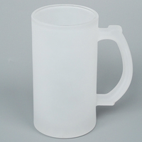 Mecolour – Verre à bière classique de 16 oz avec logo personnalisé, en verre dépoli de haute qualité, écologique et grande capacité, vente en gros