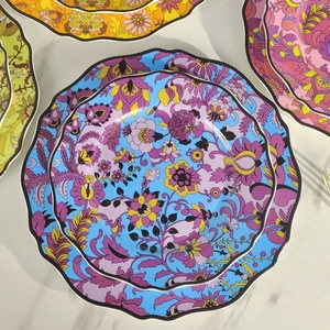 Wholesale European Style Plant Porcelain Plate <b>Sets</b> and Luxury <b>Bone</b> <b>China</b> Charger Plates - Product Image 5