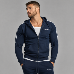 Venta al por mayor de fábrica: Sudaderas con capucha para hombre, estilo deportivo con cremallera, tallas grandes, esenciales, gruesas y básicas para gays. - Product Image 2