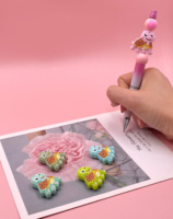 Perles en silicone de qualité alimentaire pour la fabrication de bijoux, accessoires de stylo DIY en forme d'animaux mignons, perles focales en silicone de forme de dessin animé