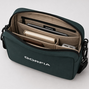 Sac bandoulière noir en cuir PU personnalisable, style minimaliste décontracté, sac messager, OEM ODM avec sangle réglable - Product Image 6