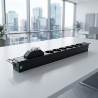 LE France PDU en alliage d'aluminium 19 pouces 220V 10A pour usage industriel, pour armoire réseau ou rack de serveur