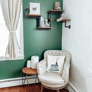 <strong>Industrial</strong> <strong>Pipe</strong> <strong>Shelving</strong> Wood Planks Floating Shelves Wall Mounted Retro Rustic <strong>Industrial</strong> Shelf for Bar Kitchen Living Room - Product Image 2