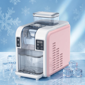 เครื่องทำน้ำแข็งเกล็ดหิมะเชิงพาณิชย์แบบตั้งโต๊ะ เครื่องทำเครื่องดื่มแช่แข็ง ใช้ได้กับของเหลวทุกชนิด คอมเพรสเซอร์สำหรับร้านกาแฟ ร้านอาหาร บาร์ ร้านชานมไข่มุก โรงแรม - Product Image 1