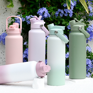 Botella de Agua de Acero Inoxidable Aislada de 40 oz con Logotipo Personalizado, Tapa con Pajita, Gran Capacidad, Termo para Senderismo, Campamento y Actividades al Aire Libre - Product Image 5