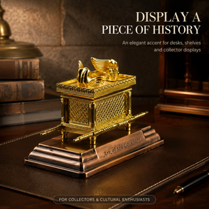 Mini Arche de la Alliance en alliage doré, réplique avec anges, symbole biblique, ornement religieux juif, cadeau de bureau - Product Image 2