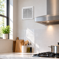 Grille de ventilation inclinée à persiennes en ABS 100/150/200 mm pour système d'air frais et sortie d'air CVC
