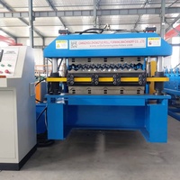 Máquina Automática para Fabricar Láminas de Techo Metálicas, Formación de Rollos de Tejas Metálicas, Sección de Caja, Trapezoidal y Corrugada, Doble Capa