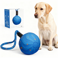 Balle interactive pour chien en E-TPU durable pour les grands chiens, 3 modes de jeu, jouet intelligent pour les mâchoires agressives, utilisation intérieure et extérieure