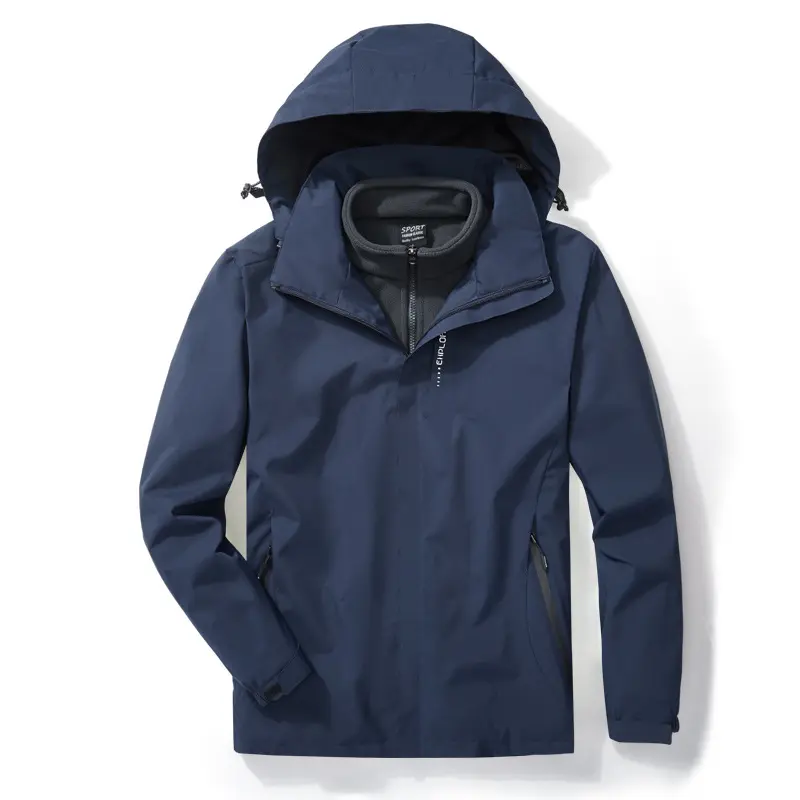 Forro Polar 3 en 1 impermeable para hombre, ropa deportiva para exteriores, chaqueta cortavientos para invierno