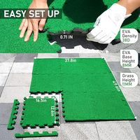 Tapis de gazon artificiel avec base en mousse EVA épaisse pour simulateur de golf, tapis de pratique de frappe au golf, tapis de gazon artificiel