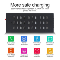 Station USB professionnelle d'usine, système à 60 ports avec pot de charge, chargeur 4 ports 300 watts