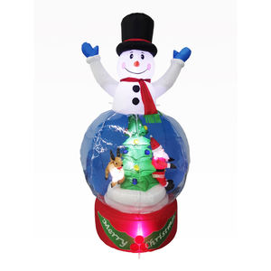 Décorations de Noël gonflables de 7 pieds avec projecteur lumineux RGB intégré pour l'extérieur, décorations de Noël gonflables, globe de bonhomme de neige - Product Image 1