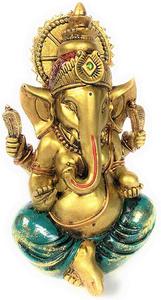 Polyresin/resina Ganesha Statua <span class=keywords><strong>di</strong></span> Elefante <span class=keywords><strong>Dio</strong></span> Indù <span class=keywords><strong>di</strong></span> Successo <span class=keywords><strong>di</strong></span> Grandi Dimensioni 9.5-inch-alto Resina Ganesh Idolo <span class=keywords><strong>Mano</strong></span>-Dipinto in Oro Indiano - Product Image 6