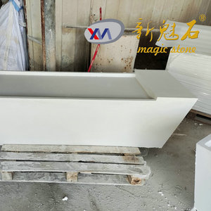 Nuevos Materiales de Construcción de Piedra, Banco de Cemento con Cubierta de Madera para Exteriores, 2500*600*600, para Parques, Plazas y Paisajes - Product Image 2