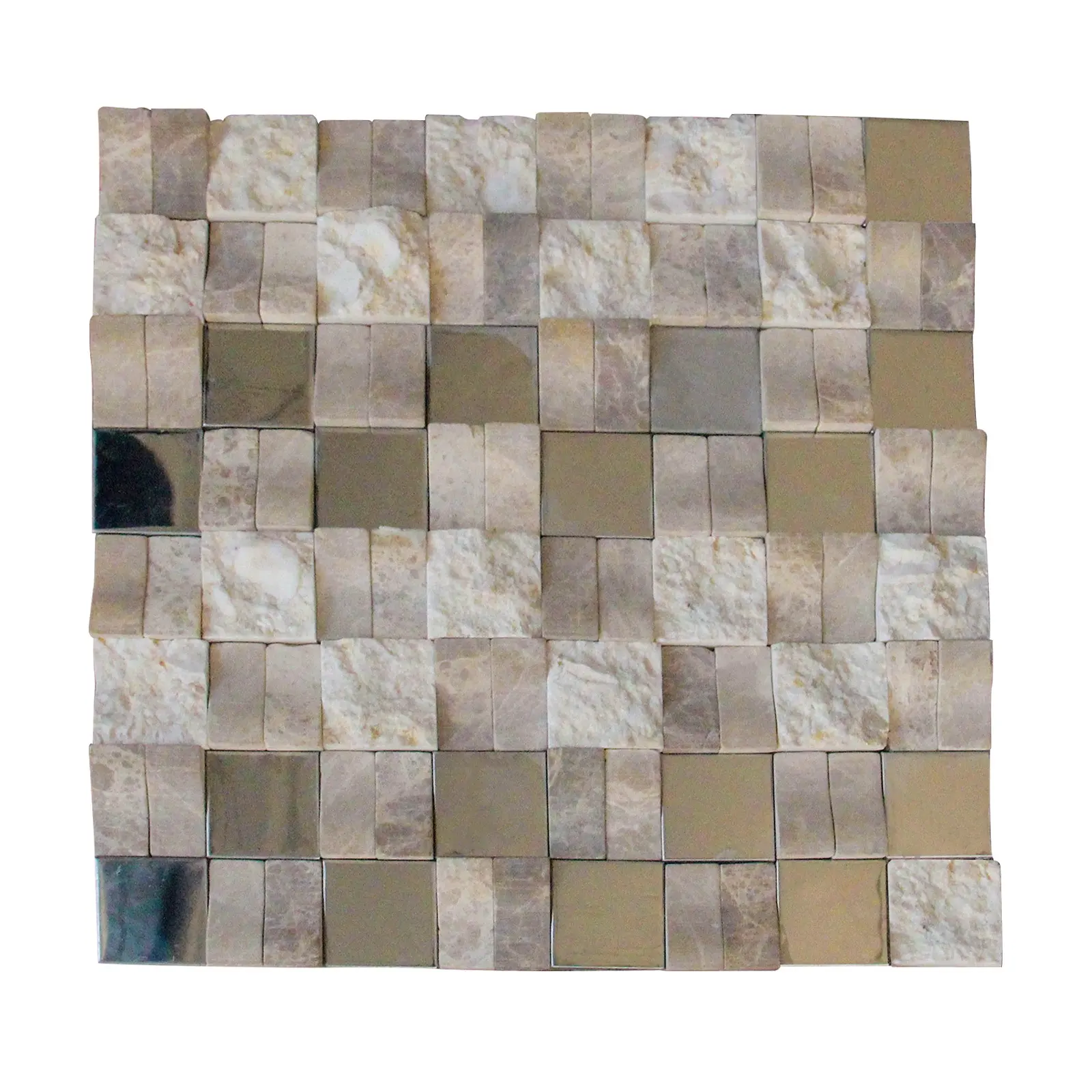 Pedra de cultura polido 3d madeira fundo mosaico telha de mármore