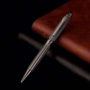 Stylos promotionnels en métal doré personnalisés pour le bureau, avec logo, encre noire/bleue, fournitures de bureau, vente en gros - Product Image 6