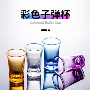 Tourist souvenir colored transparent custom souvenir shot glass