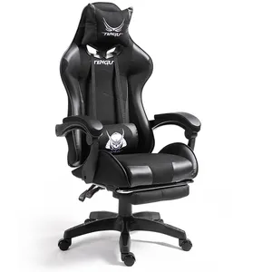 High Back Swivel Lift Racing Chair Height-adjustable Reclining Gaming Chair With Footrest