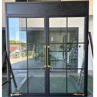Ventana Comercial de Aluminio Aislada, Resistente a Huracanes, Estilo Retro Francés, para Proyectos de Construcción de Villas y Oficinas