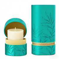 Boîte cylindrique ronde en carton pour emballage de bougies, boîte cadeau en papier de luxe imprimée sur mesure