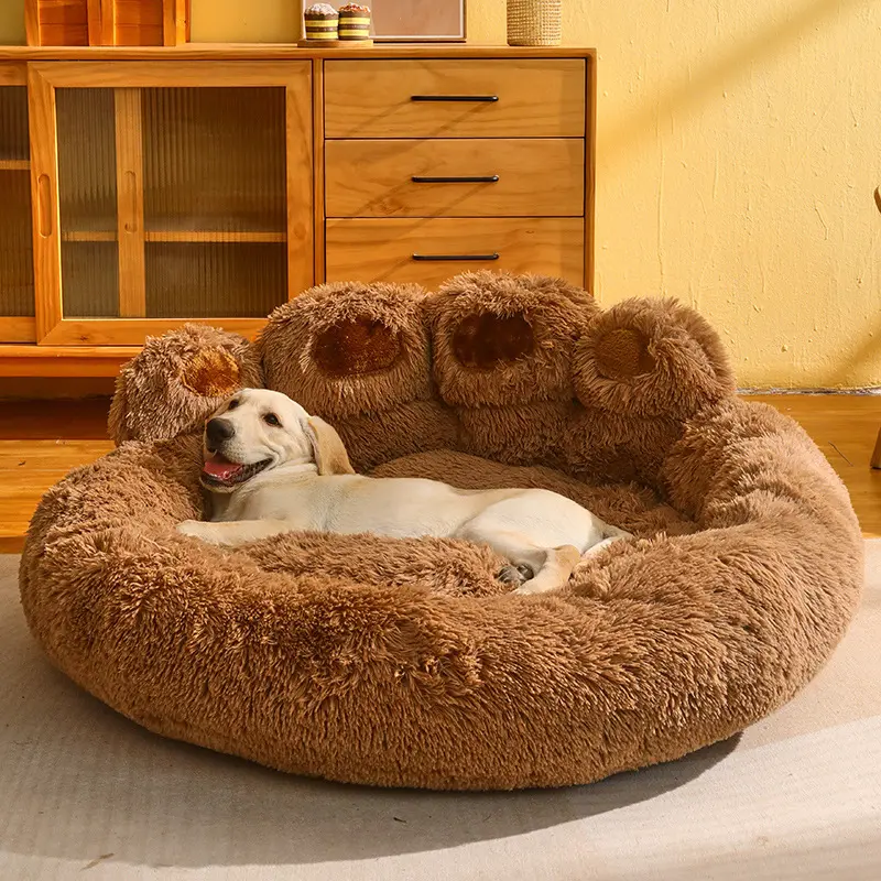 Ayeeeeeatex फैक्टरी थोक लक्जरी पालतू पालतू जानवर बिस्तर मैट गोल गर्म करने वाले पालतू जानवरों के बिस्तर