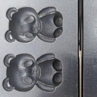 Nouvelle machine à gaufres en forme d'ours, 20 empreintes, 3000W, moule personnalisable, acier inoxydable de qualité alimentaire, haute productivité, grande capacité