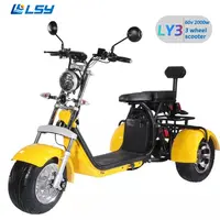 Scooter 60v 20a 2000w de alta qualidade, adulto, 3 roda, bateria de lítio, triciclo, scooter elétricos