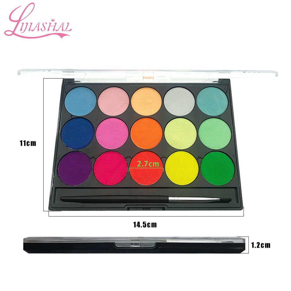 Профессиональный макияж безопасный нетоксичный раскраска лица макияжа 15 видов цветов Горячая продажа Уход за кожей лица картина без логотипа