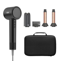 Sèche-cheveux de voyage ionique léger, faible bruit, haute vitesse 110000 tr/min, moteur sans balais, pour coiffer les cheveux bouclés, raides et lisses, avec diffuseur, idéal pour hôtel