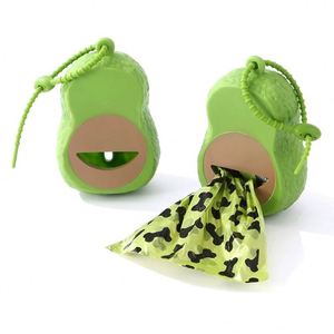 Distributeur de sacs à déjections pour animaux de compagnie, portable, écologique, pour l'extérieur, design amusant en forme d'avocat, fabriqué en plastique - Product Image 2