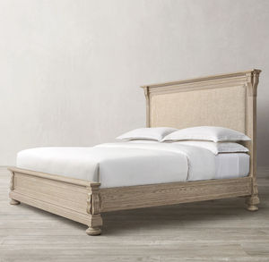 Muebles de Dormitorio de Lujo de Estilo Americano Moderno, Cama de Madera Maciza con Tapicería para Hotel o Uso Doméstico, Cama King/Queen de Madera - Product Image 1