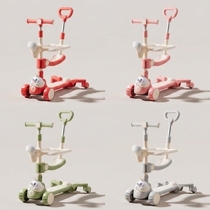 <span class=keywords><strong>Trottinette</strong></span> multifonctionnelle 4 en 1 en plastique pour enfants, pliable, populaire, avec <span class=keywords><strong>roues</strong></span> en PU - Product Image 1