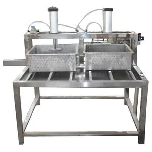 Mozarella máquina de fazer queijo conjunto completo de linha de produção de queijo com cortador de queijo e máquina de embalagem