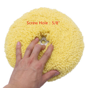 Double-Sided Wool <b>Polishing</b> Disc 240Mm With Threaded Hole High Density For <b>Car</b> Detailing - Product Image 3